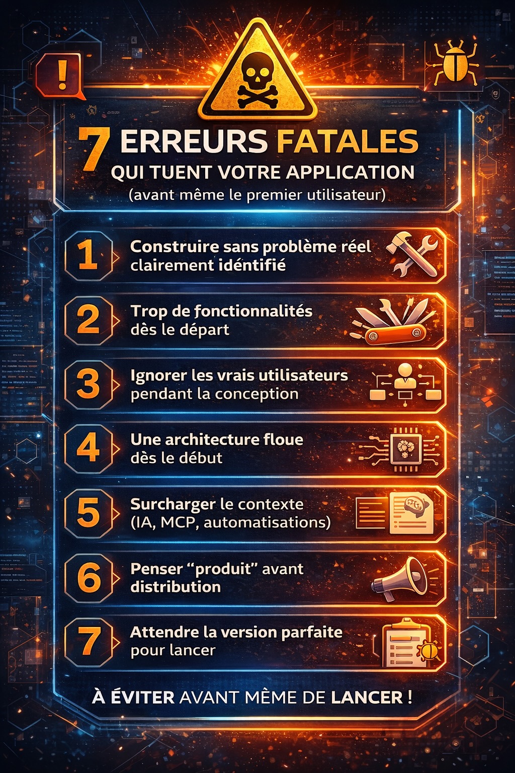 7 Erreurs Fatales quand je crée une Application